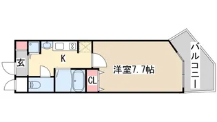 プレサンス神戸駅前グランツ【7階】の間取り