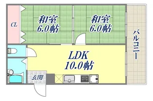 三葉ハイツ【2階】の間取り