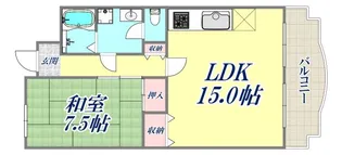 グリーンハイツ諏訪山【5階】の間取り
