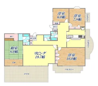 フォーシーズンズ芦屋【5階】の間取り