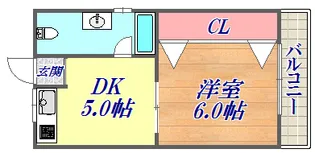 多聞コーポラス【5階】の間取り