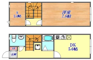 ディアコート神戸1【1階】の間取り