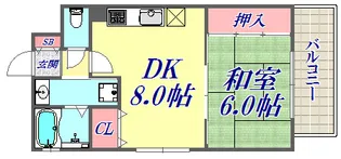 クレール神戸上沢通【1階】の間取り