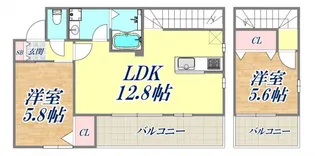グルーブメゾン須磨離宮【1階】の間取り