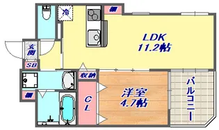 シルエラ甲南山手【1階】の間取り