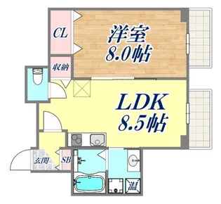 サンビルダープラス磯上ベース【10階】の間取り