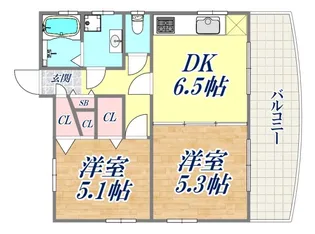 モンスフェール篠原北町【1階】の間取り