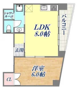 ビタミンテラス北長狭【2階】の間取り