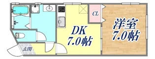 ラムール長田【5階】の間取り