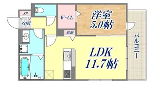 Euphoria籠池通【1階】の間取り
