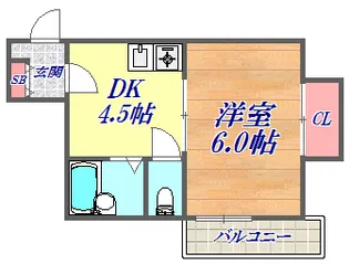 シャトー春日野【4階】の間取り