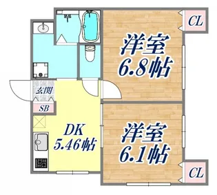 宝星ビル【1階】の間取り
