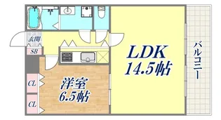 シャルマンフジ神戸芦原通【5階】の間取り