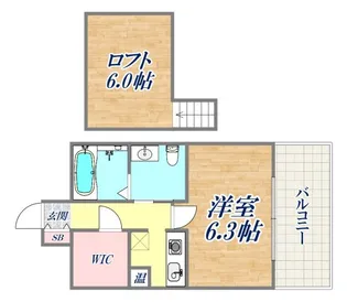 スパンキーギャレット【6階】の間取り