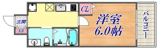U-ro湊川公園前【9階】の間取り