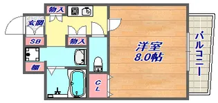 レシェンテ六甲【3階】の間取り