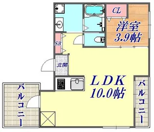 SDグランツ神戸西元町【7階】の間取り