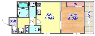 ワコーレ六甲道オービット2【5階】の間取り