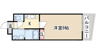ウエンズ神戸【7階】の間取り