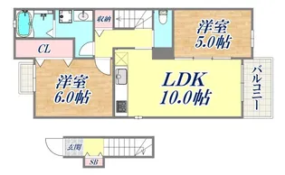 メゾン離宮前1【2階】の間取り
