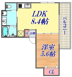 High Woods Yamate【402号室】の間取り
