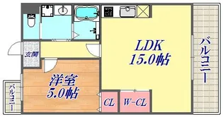 プラージュ御崎【5階】の間取り
