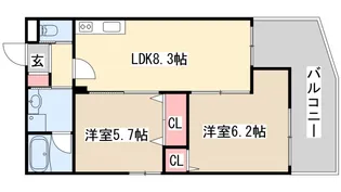 ドルチェ・ヴィータ新神戸【2階】の間取り