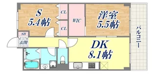 ボシュケ鷹取【3階】の間取り