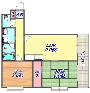 エール箕岡【2階】の間取り