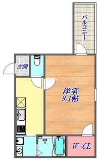 フジパレス小河通2番館【3階】の間取り