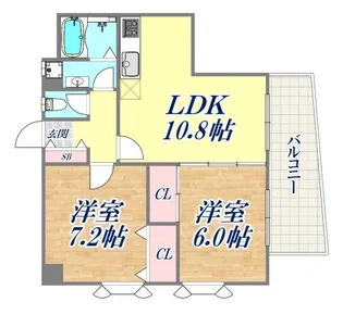 サントピア須磨【7階】の間取り