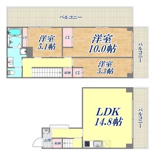 ノベラ海岸通【14階】の間取り