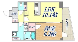 プレサンスTHE神戸【14階】の間取り