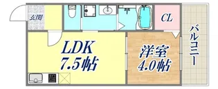 KTIレジデンス高速長田【3階】の間取り