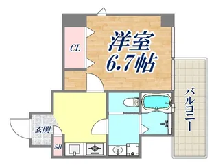 キューブコート【5階】の間取り