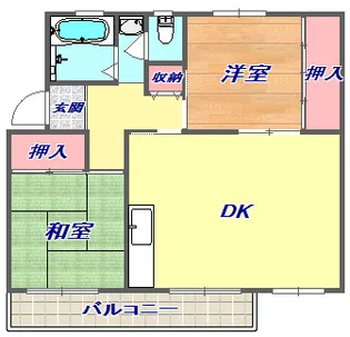 グランディア灘南【4階】の間取り