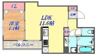 テラコート北野坂【2階】の間取り
