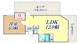 ハイム篠【4階】の間取り