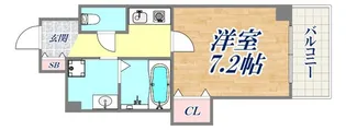 アミーグランコート三宮【7階】の間取り