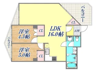 ガーデンコート岡本【2階】の間取り
