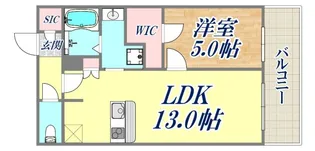 1LDKの間取り画像