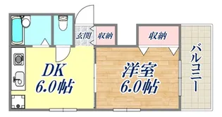グリーンハイツ山水B棟【2階】の間取り