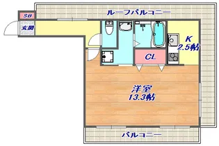 パレス東洋神戸5号館【6階】の間取り