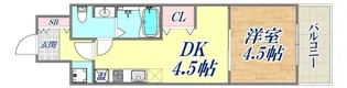 1DKの間取り画像