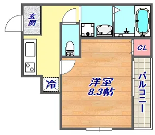 フジパレス灘1番館【1階】の間取り