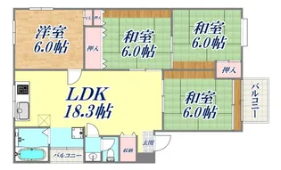 シャンティ森川【4階】の間取り