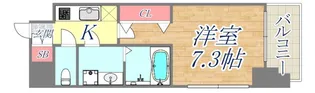 レジュールアッシュ神戸グランフィール【7階】の間取り