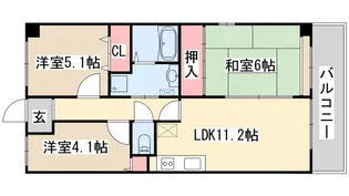 エトワール門口【7階】の間取り