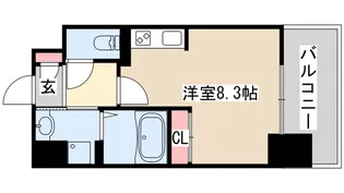 アスヴェル兵庫駅前【10階】の間取り