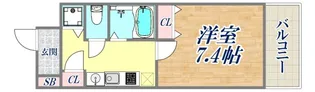 プレサンス神戸駅前グランツ【9階】の間取り